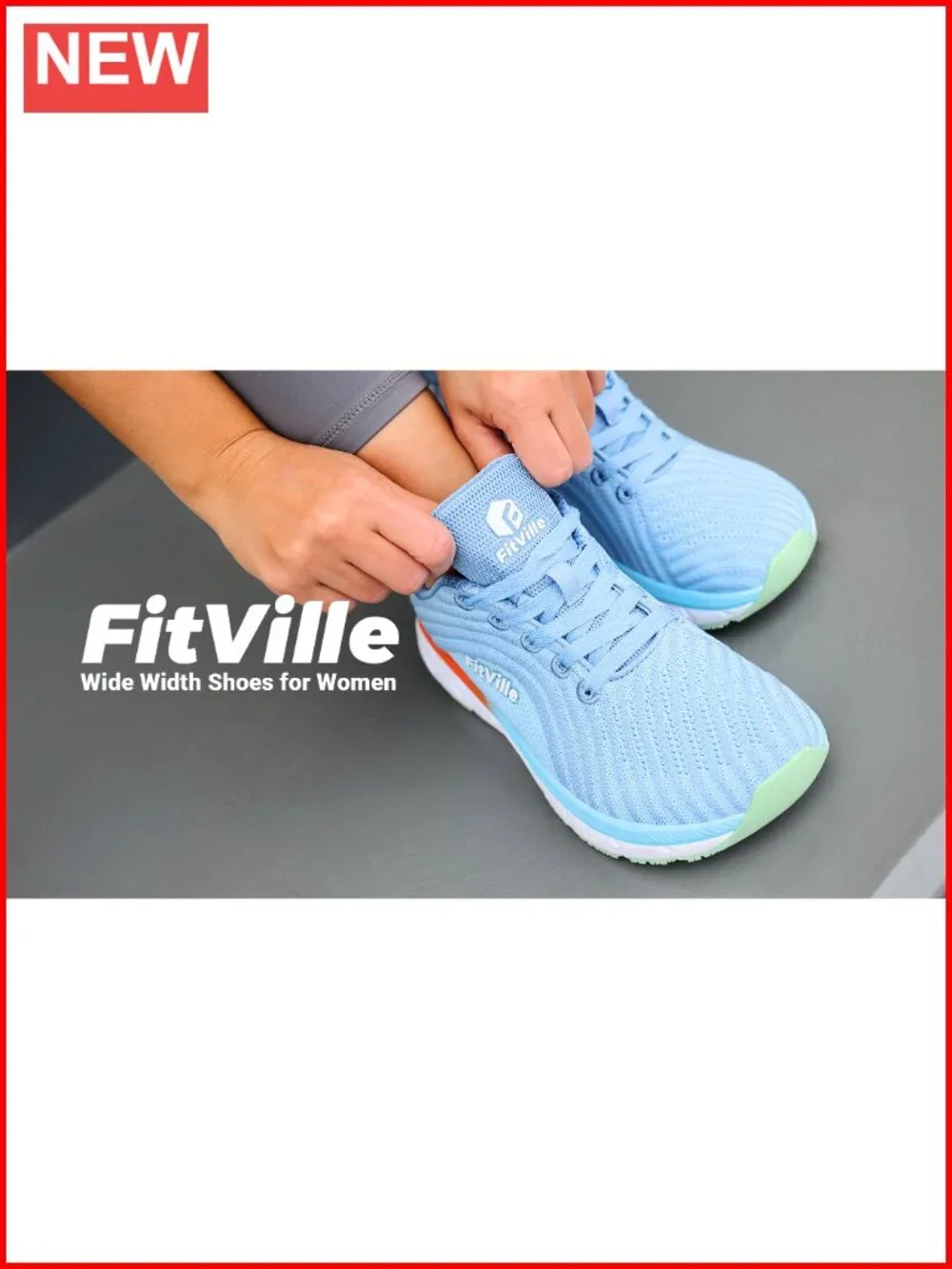 Wide Toe Box Walking Shoes Non Slip Lightweight Cushioned Supportive Lace-Up